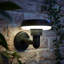 Matte Black 16.5cm H Solar Powered Integrated LED Outdoor Sconce