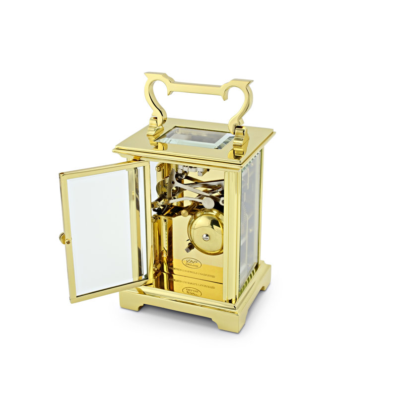 Metal Glass Mechanical Tabletop Clock