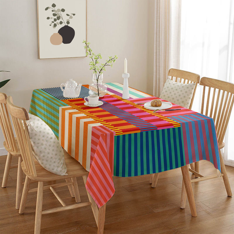 Premium Tablecloth, 50% Cotton / 50% Polyester, 55.1 x 86.6 inches | Machine Washable at 86°F, Tumble Dryer Safe, Ironable | Perfect for Dining Room, Parties & Everyday Use, Elegant Design for Any Occasion
