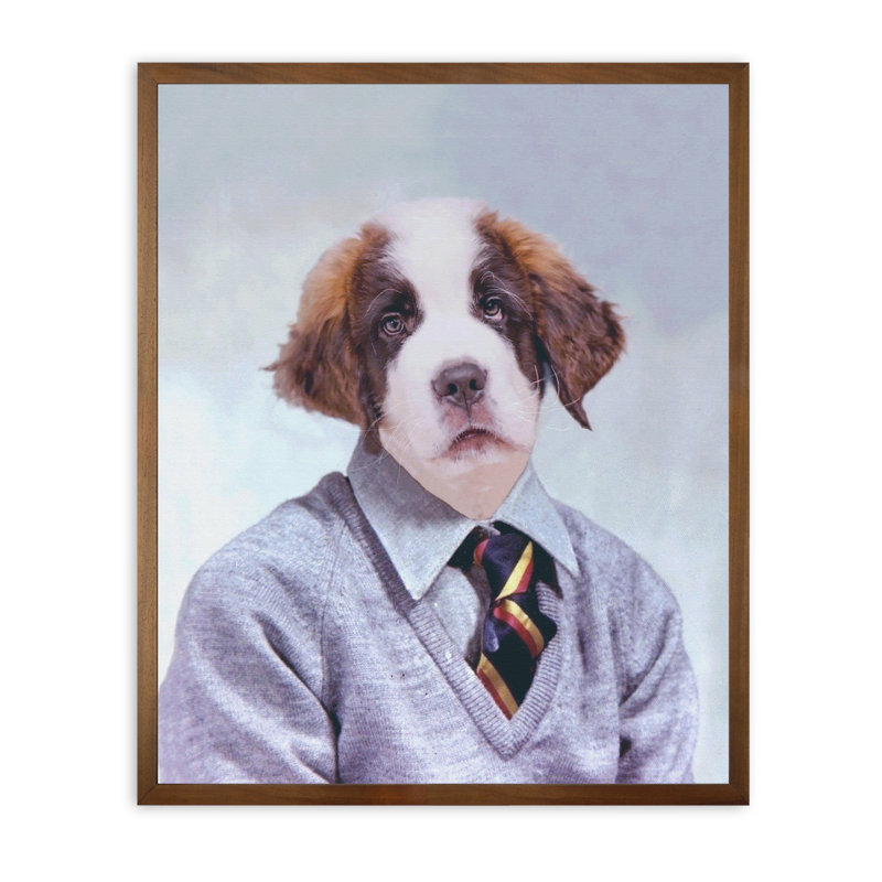 Bernard HR by Angela Rossi - Single Picture Frame Print on Canvas