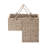 DTX Intl 14-Inch Wicker Staircase Basket with Handles - Handmade L-Shaped Woven Seagrass Stair-Style Storage Organizer - Durable Container-1853452627