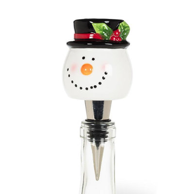Happy Snowman Bottle Stopper