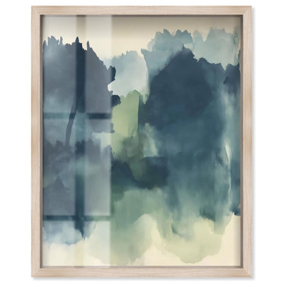 «Homage to the Park II Shadowbox Print», art abstrait bleu par Art Remedy