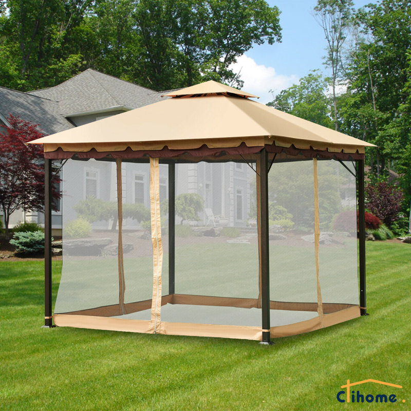 10 pi. L 10 pi. D Pavillon de jardin en acier