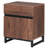 Nellie Modern End Table With 2 Drawers, Farmhouse Sofa Table With Black Square Leg, Wood Rustic Side End Table For Living Room, Nighstand For Bedroom, Oak-1723006224