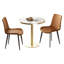 Table bistro ronde de 31,5 pouces avec plateau en faux marbre et plateau en métal robuste, facile à assembler, diamètre de la structure en métal robuste