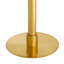 Dining Table Terzo Brushed Brass Finish - Central Pipe