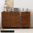 Modern Nut-Brown Solid Wood Accent Cabinet