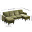 Canapé modulaire moderne Sofachenille, canapé en forme de U avec mousse à mémoire de forme à haute densité, canapé modulaire confortable à 4 places, canapé modulaire en forme de U,-1567606660