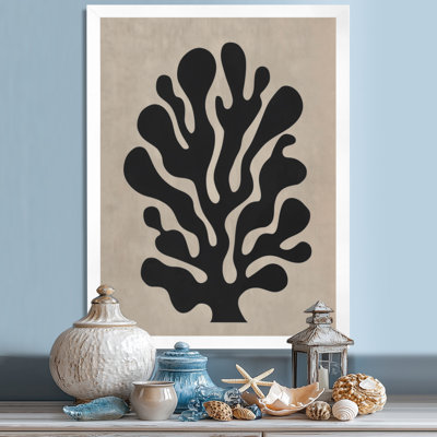 Océan «Edge Of Wonder Coral», impression sur toile encadrée de corail noir