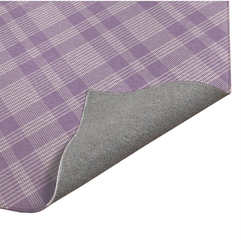 Cylie Tartan Indoor Doormat, 36" W x 60" L, Purple
