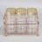 Set of 6 Glass Spice Jars with Copper Finished Rack
