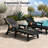 Pakkdiarie Outdoor HDPE Adjustable Reclining Chaise Lounge Chair With Wheels & Cup Holder (Set of 2)-2008686228-2002182210