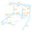 Lit escamotable simple peu encombrant avec garde-robe et tablettes