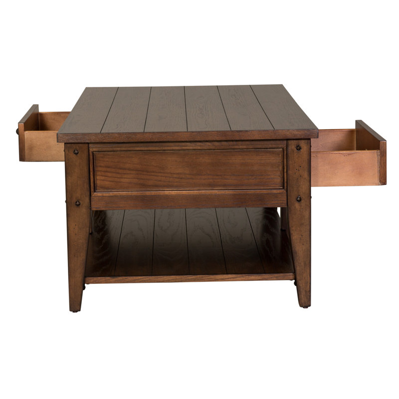Laron 5 Piece Living Room Table Set, Brown