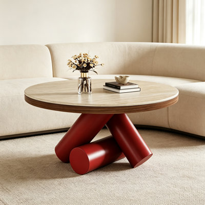 Table basse légère de luxe avec support en acier au carbone