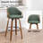 Mahtab Modern Set Of 2 Swivel Bar Stools With PU Upholstery And Wood Legs-963480641-963480643