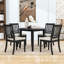 Ensemble de table de salle à manger extensible 5 pièces avec abattants et chaises rembourrées pour petits espaces-1155950697