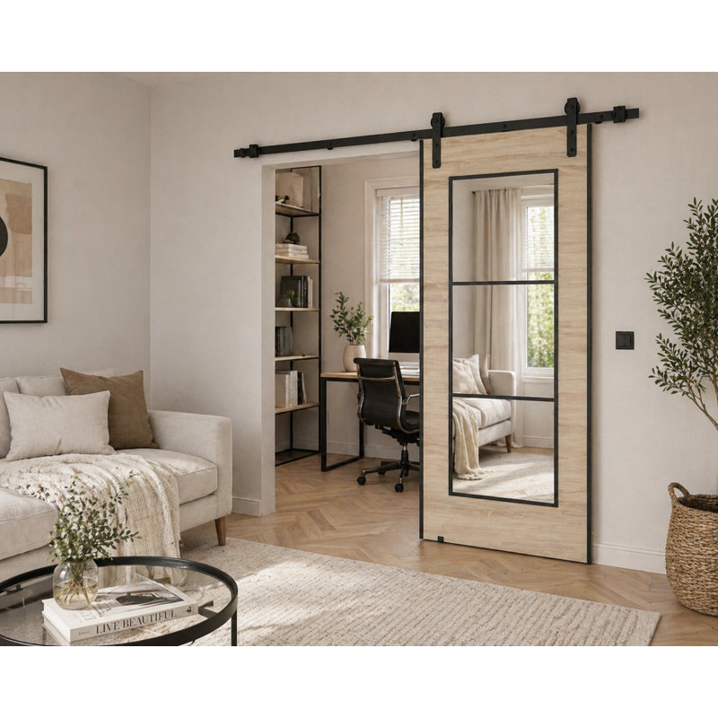 Ketterer Barn Door, 96cm x 205cm, Beige, 1