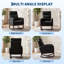 Chaise berçante ergonomique à haut dossier avec repose-pieds réglable-958761132