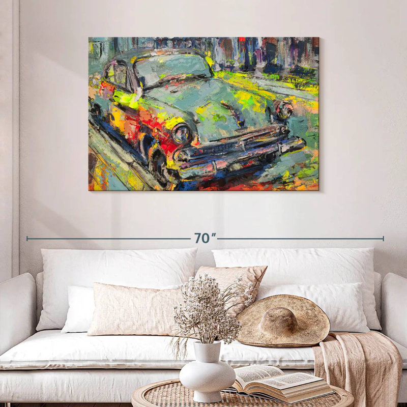 Mehar Abstract Car, 30" H x 45" W