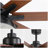 Nicola 66'' 8-Blade Black Farmhouse Ceiling Fan with Light Kit and Remote Control