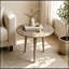 Table de bout ronde avec pieds robustes