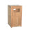 Solid Teak Wood Outdoor Trash Can With Door and Bin - 23 Gallons