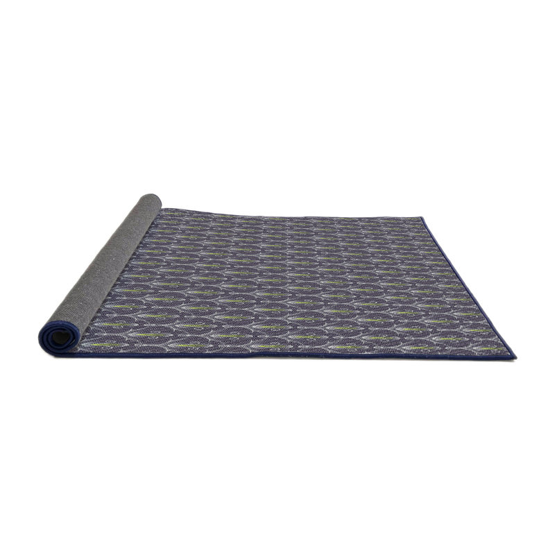 Tapis décoratif gris posstell, Rond 5 pi