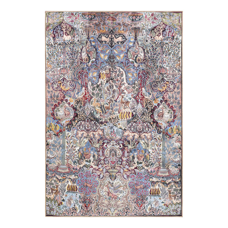 Mckinleigh Performance Chenille Floral Indoor Rug, Rectangle 6'1" x 9'