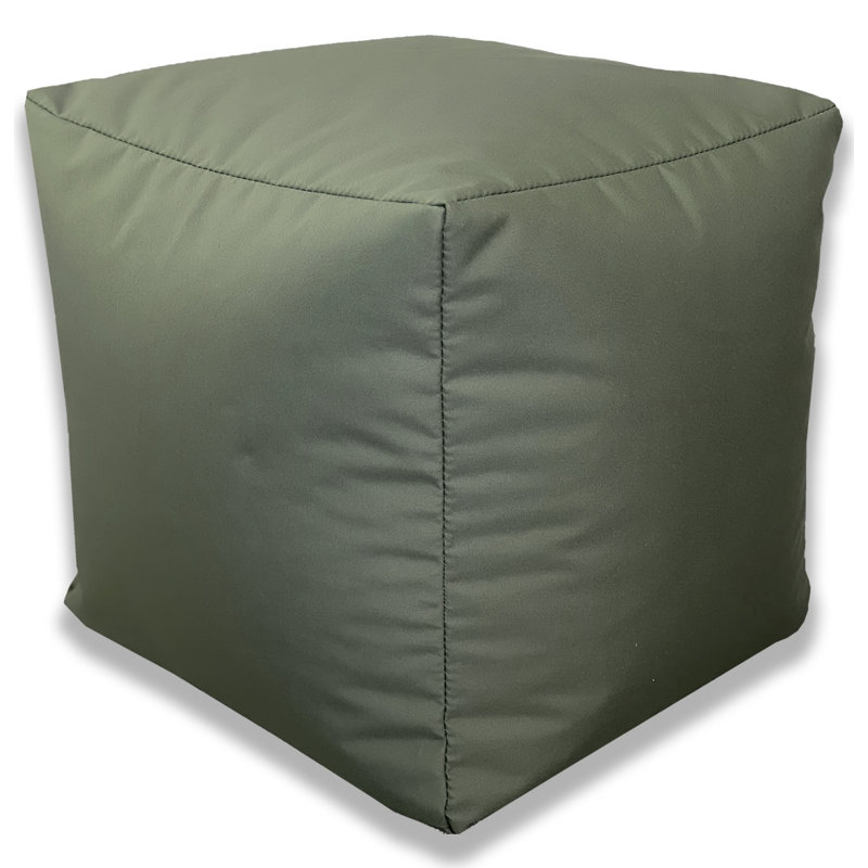 40cm Wide Square Pouffe Ottoman, Olive