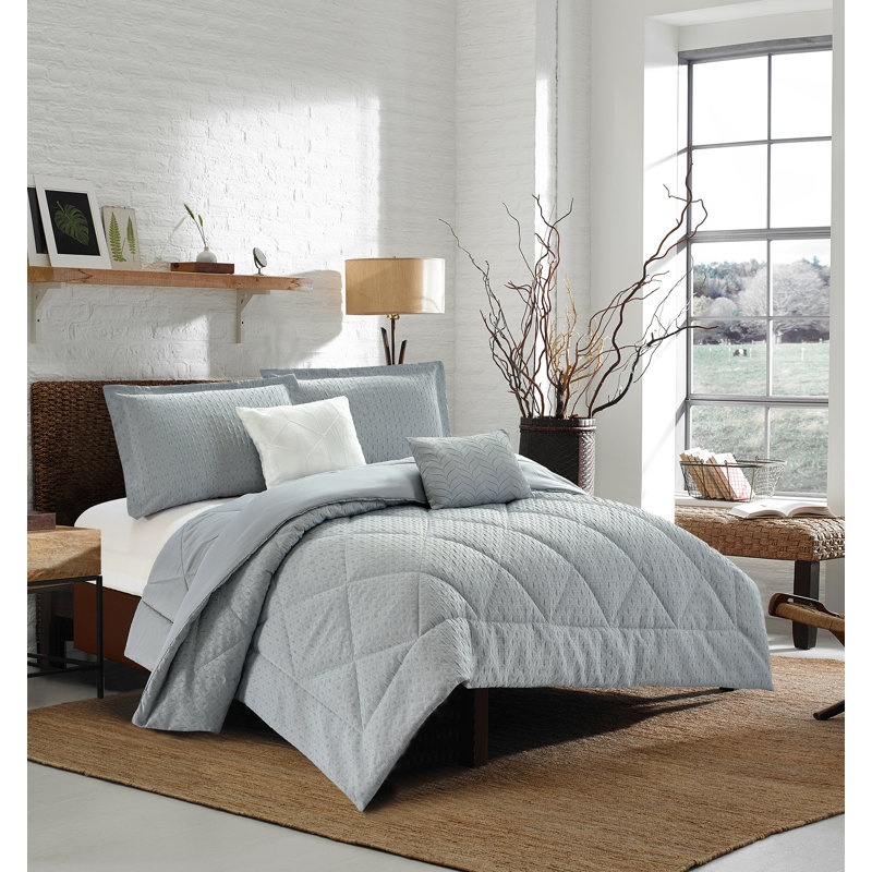 Ensemble d'édredon en jacquard pour grand lit 5 pièces Amelia, Édredon pour lit grand + 2 taies décoratives + 2