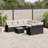 Vidaxl Garden Sofa Set Black PE Rattan Large Modular Garden Sofa Set