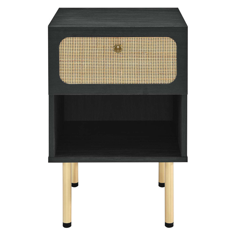Table de chevet Modway, Noir / or