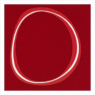 Red Circle Print by Alex Dunn