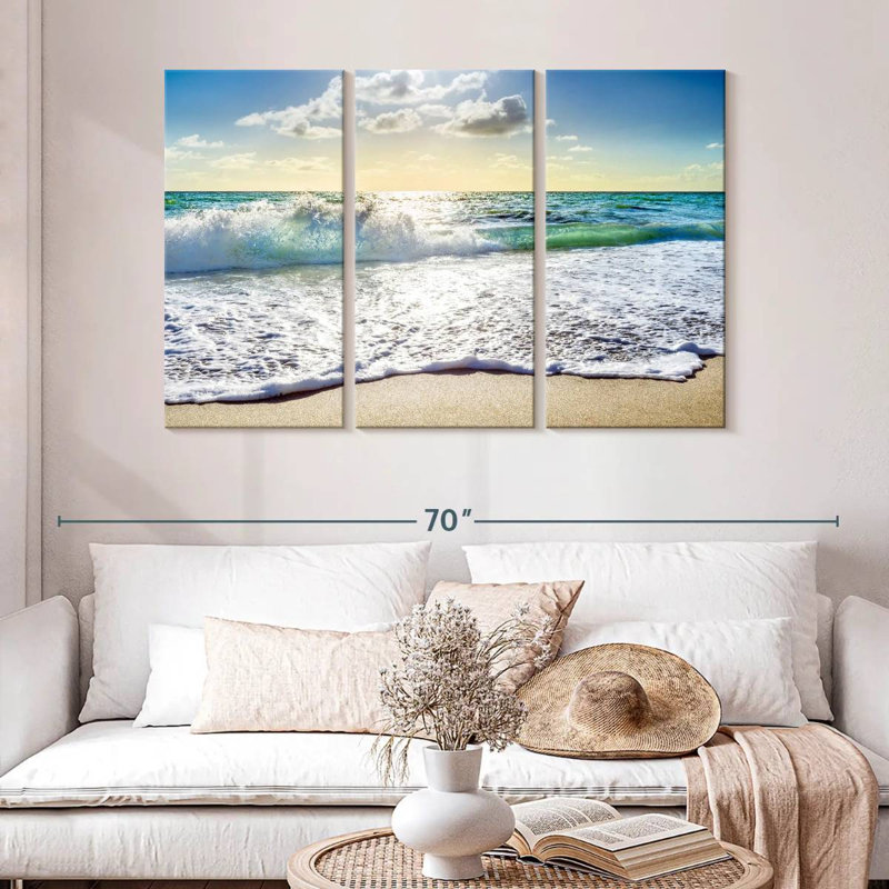 Gillard Rolling Beach Waves South Florida, H 32 po x l 50 po