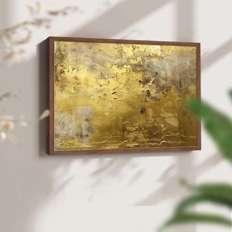 Abstrait, série CLxxv, reproduction encadrée, Noyer, H 11 po x l 14 po