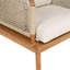 Ensemble de canapé d'extérieur 3 pièces en bois d'acacia et corde
