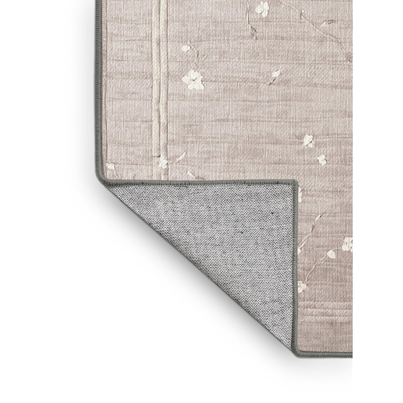 Machine Washable Gray Area Rug, Runner 2' x 4'