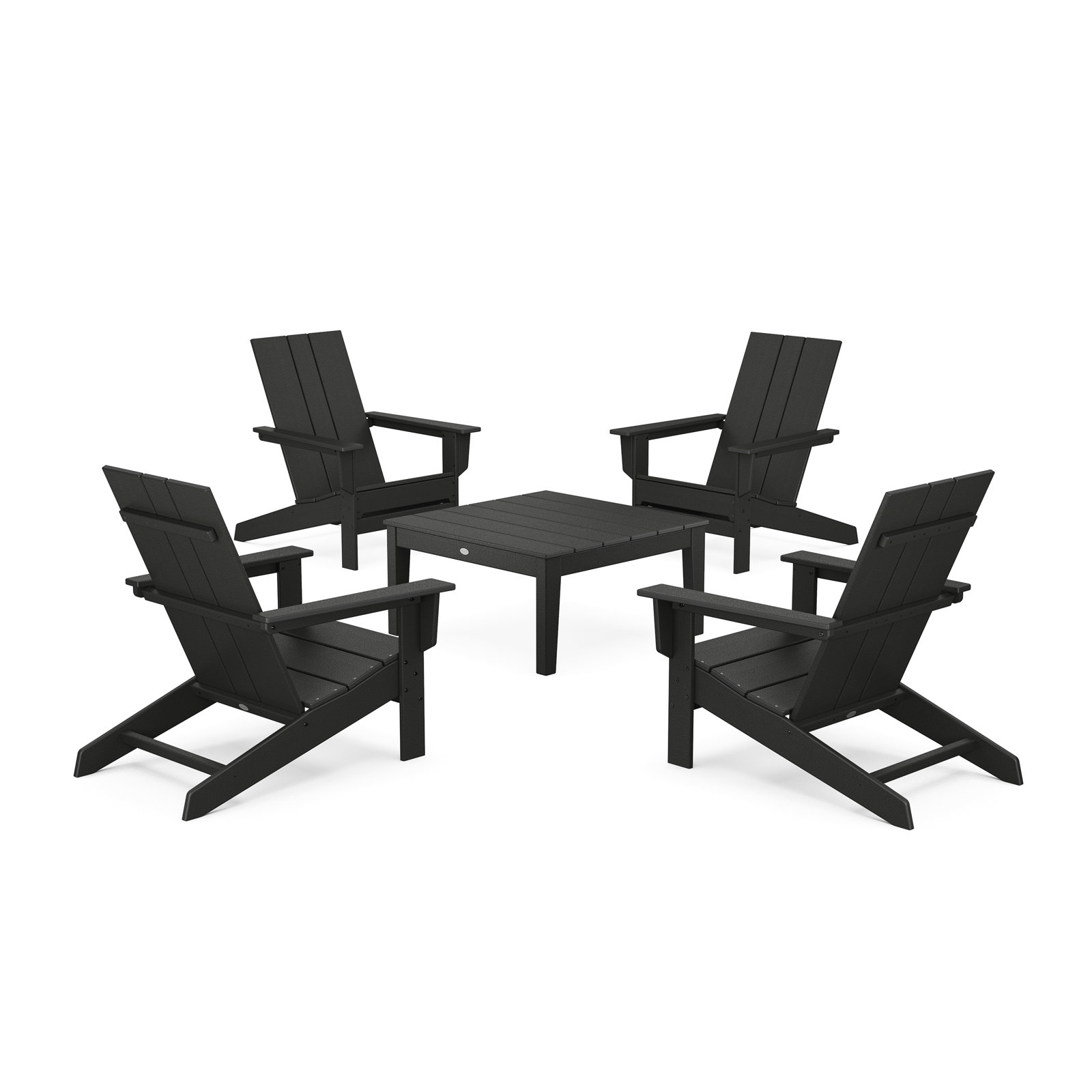 4-Person Patio Seating Group, Black