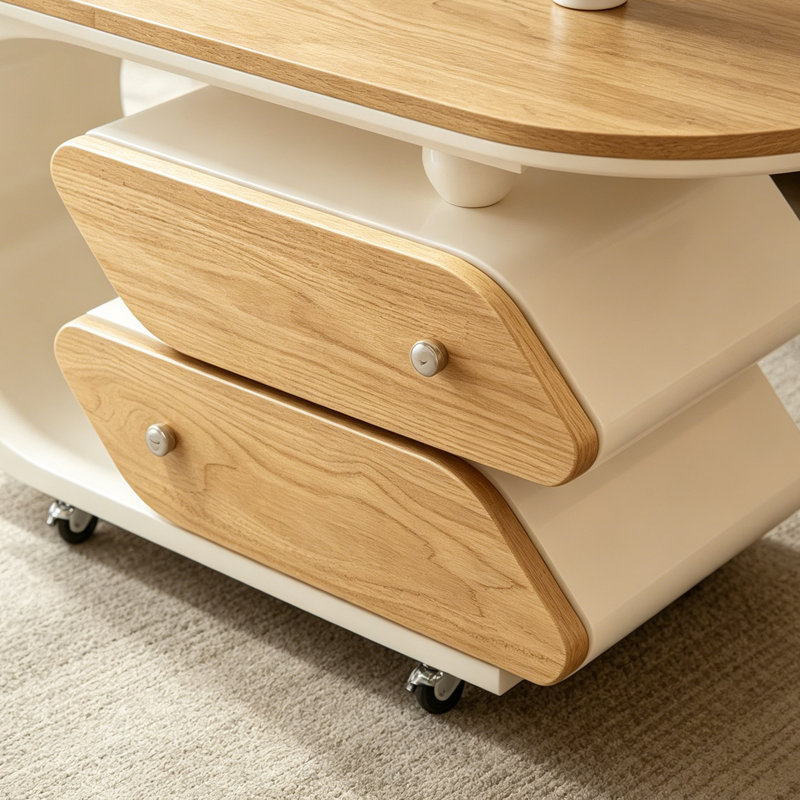Razo, 19.68" H x 31.49" W x 15.74" D, Naturel / Blanc