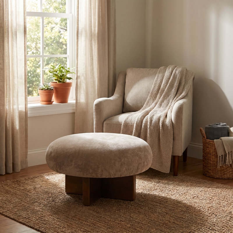 Repose-pieds Layla, 1, Light Brown/Walnut