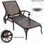Chaise longue en aluminium coulé brun-153694645