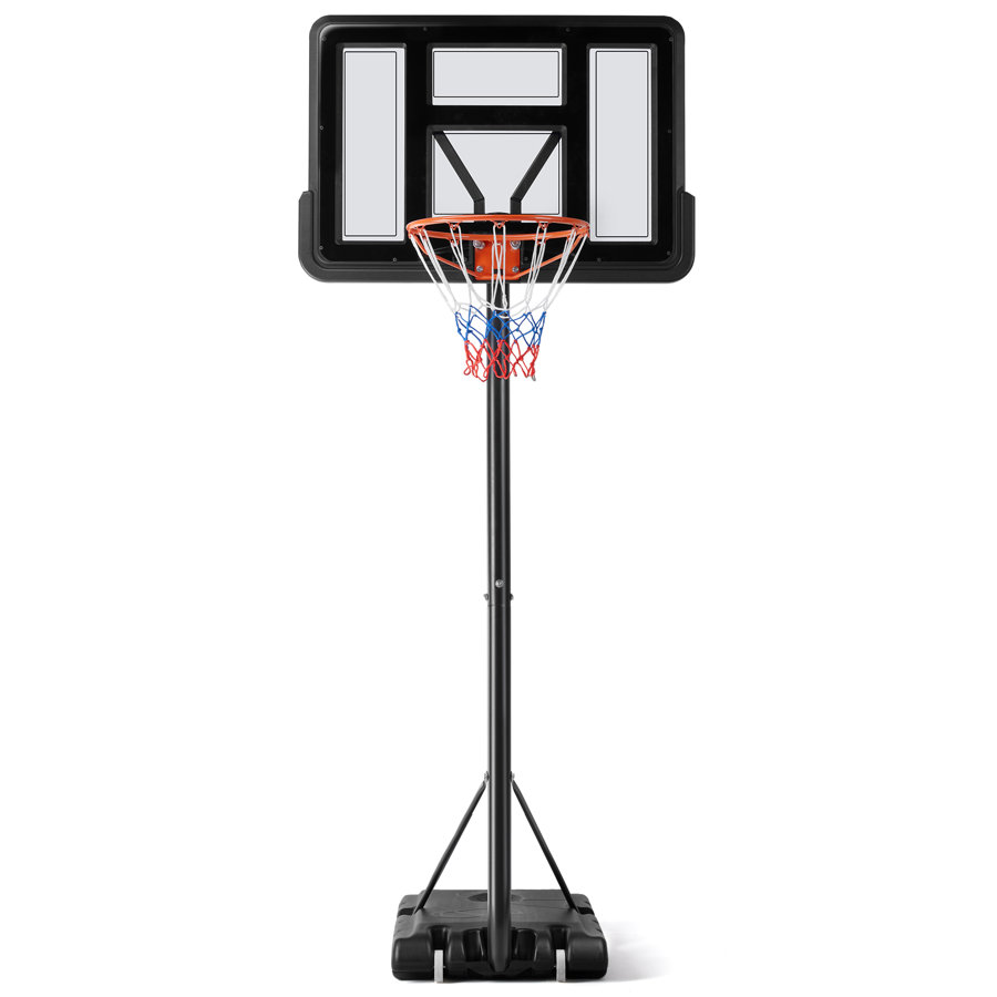 10 Ft. Adjustable Height Metal Portable Full-Size Basketball Hoop