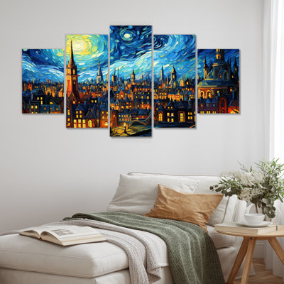 Cutlor - City Paris Wall Art For Living Room 5 Piece