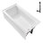 Streamline 66 in. x 32 in. Acrylic Right-Hand Drain Alcove Bathtub in Glossy White With External Drain-108366684