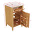 Meuble-lavabo de salle de bain avec lavabo, petite armoire de lavabo de salle de bain de 20 po avec 1 porte et 1 tiroir basculant, support de rangement et tablette réglable