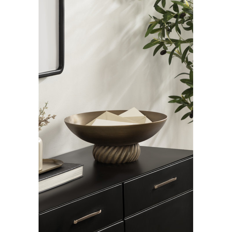Trenza Spiraled Round Pedestal Bowl