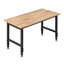 Établi réglable, capacité de 1 500 lb, établi en bois de chêne de 48 po x 24 po avec réglage de la hauteur de 26,3 à 40,2 po, table de travail en bois franc robuste pour garage, atelier, maison, bureau, commercial