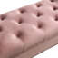 Tabouret rembourré en velours avec boutons - Banc rose 2 coussins, accoudoirs roulés, pieds en bois massif, pour la chambre à coucher et la salle à manger en bout de lit, assemblage rapide et confortable-740216713